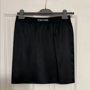 Tom Ford Silk Stretch Mini Skirt Black XS